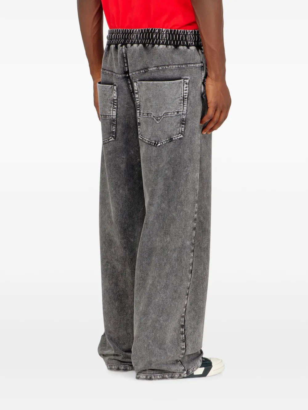Diesel Joggingbroek met denim effect Grijs