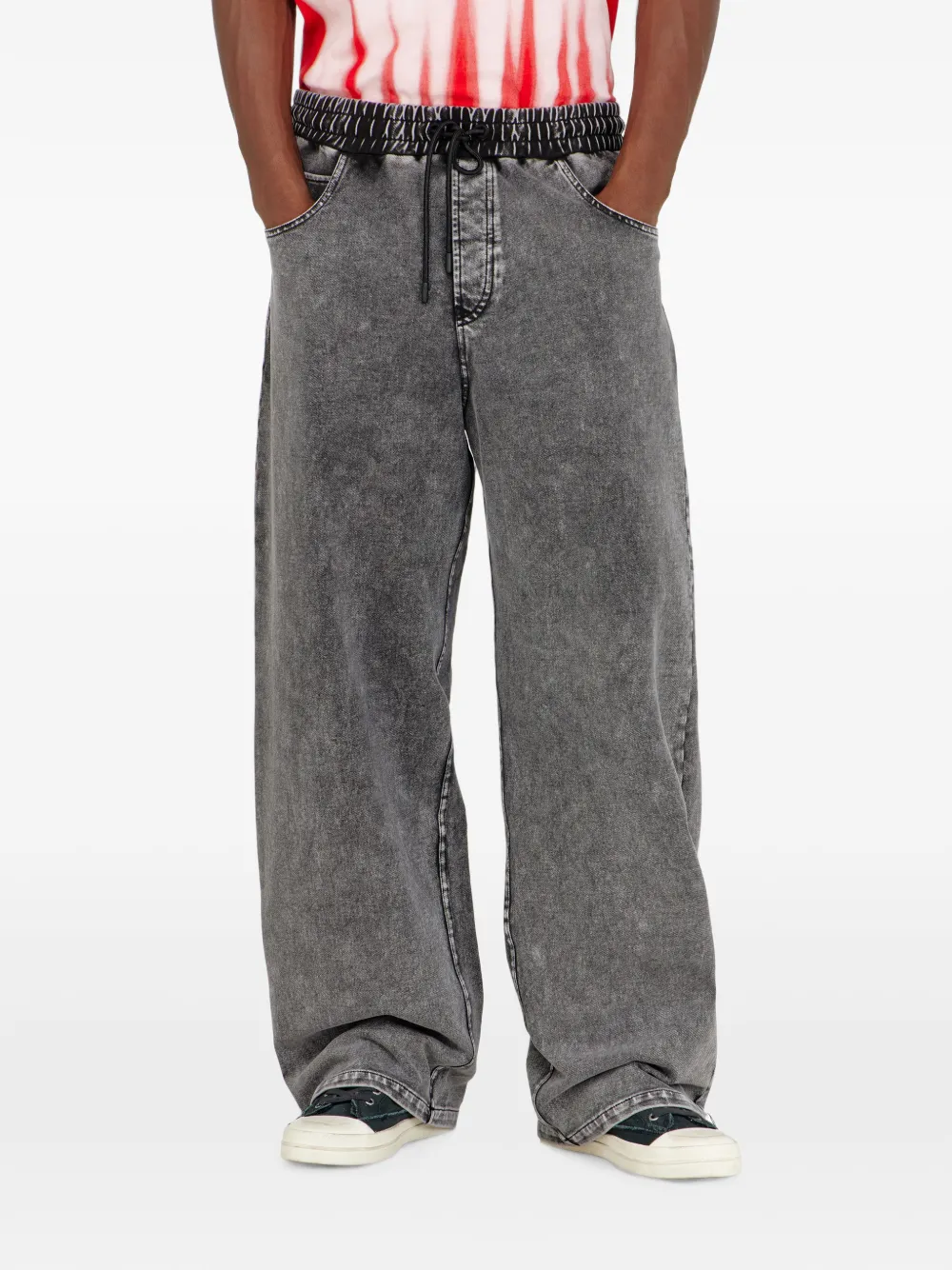 Diesel Joggingbroek met denim effect Grijs
