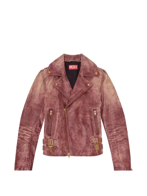 Diesel L-EON-CJCM crackled-leather jacket