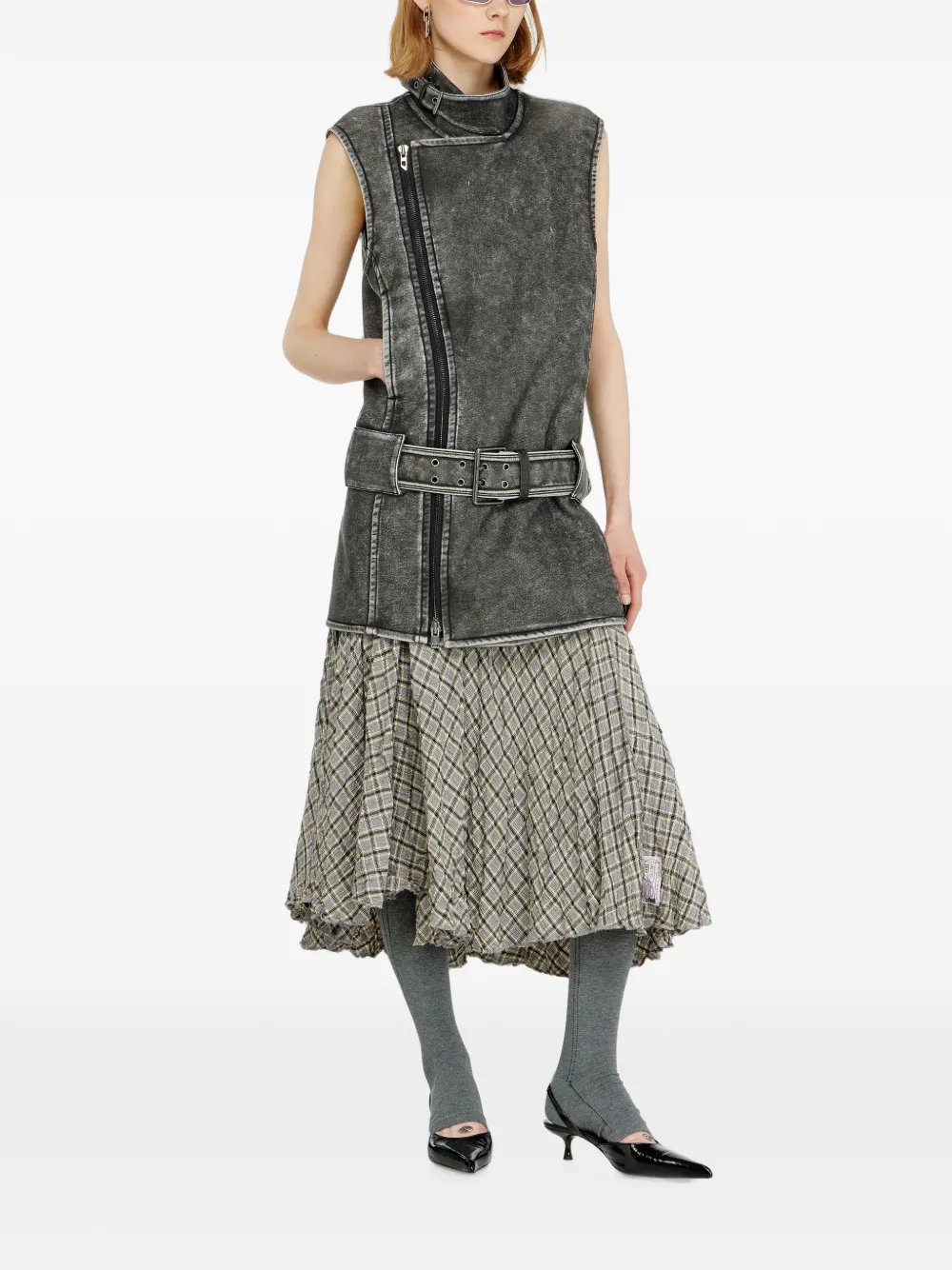 Diesel Mini-jurk met ceintuur Grijs