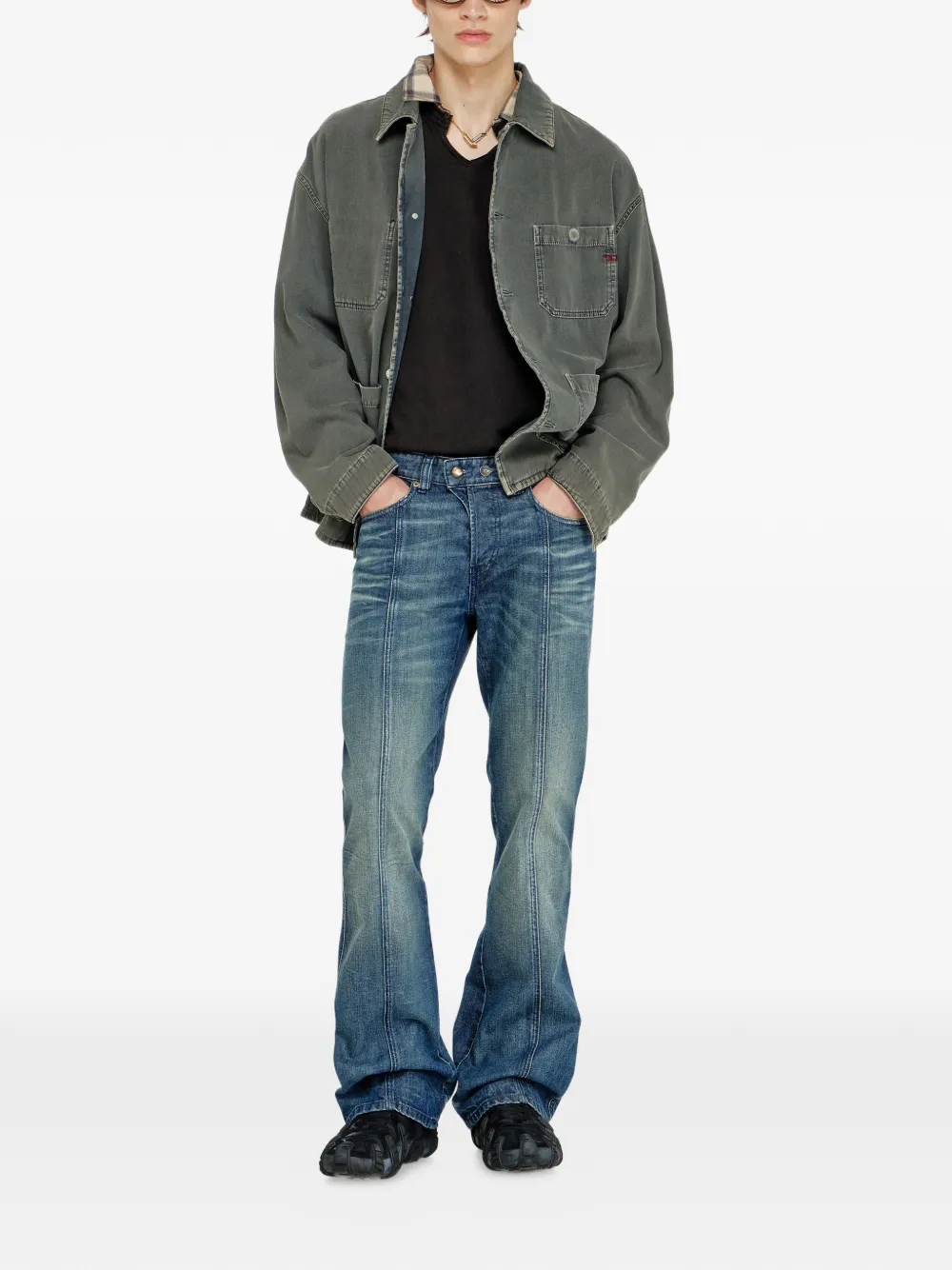 Diesel Bootcut jeans regular waist 1998 D-Buck Blauw