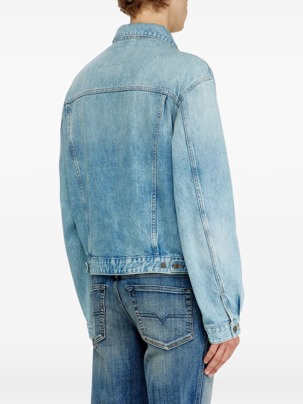 Diesel Denim truckerjack Blauw