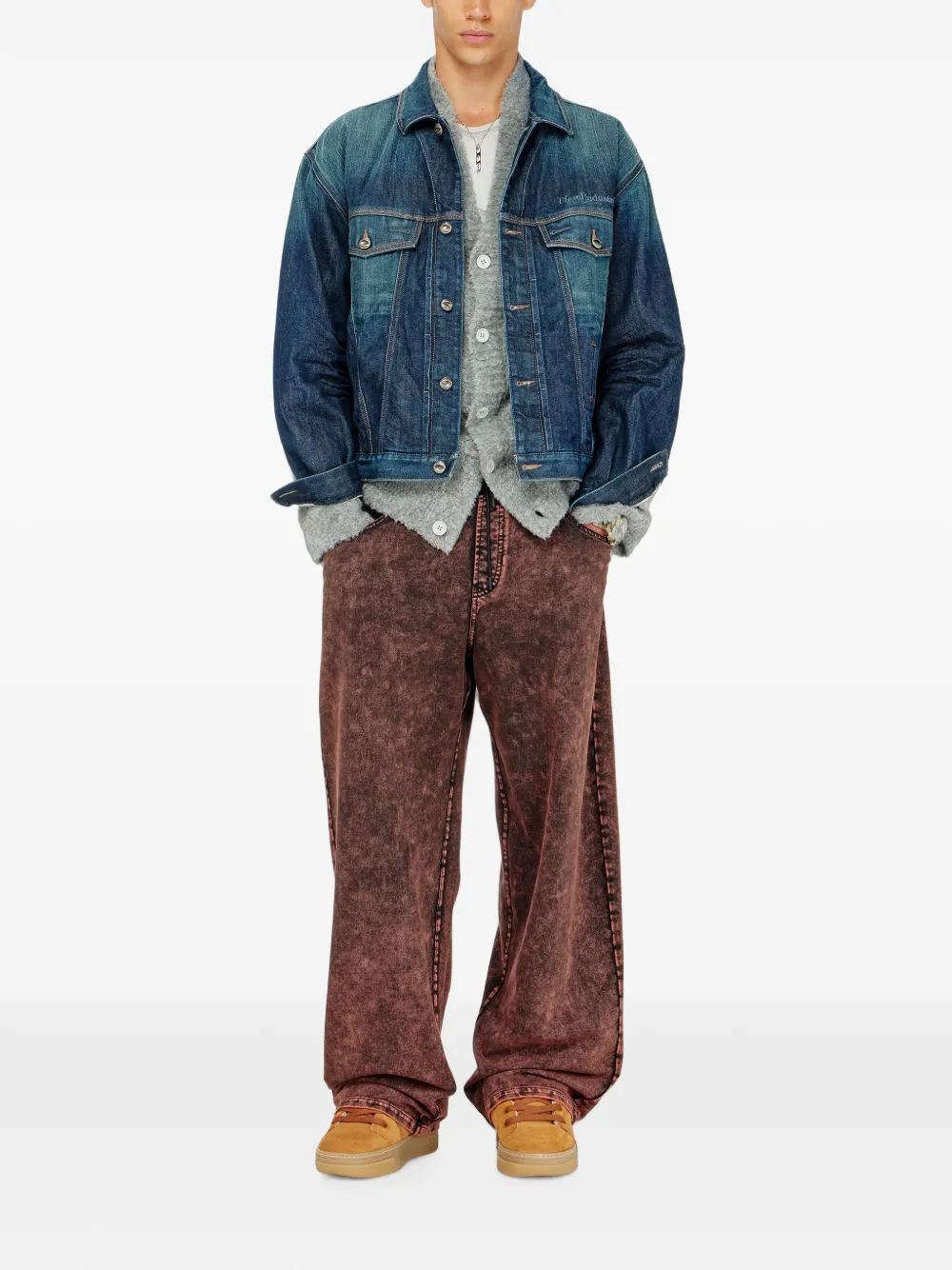Diesel sweatpants with denim effect Bruin