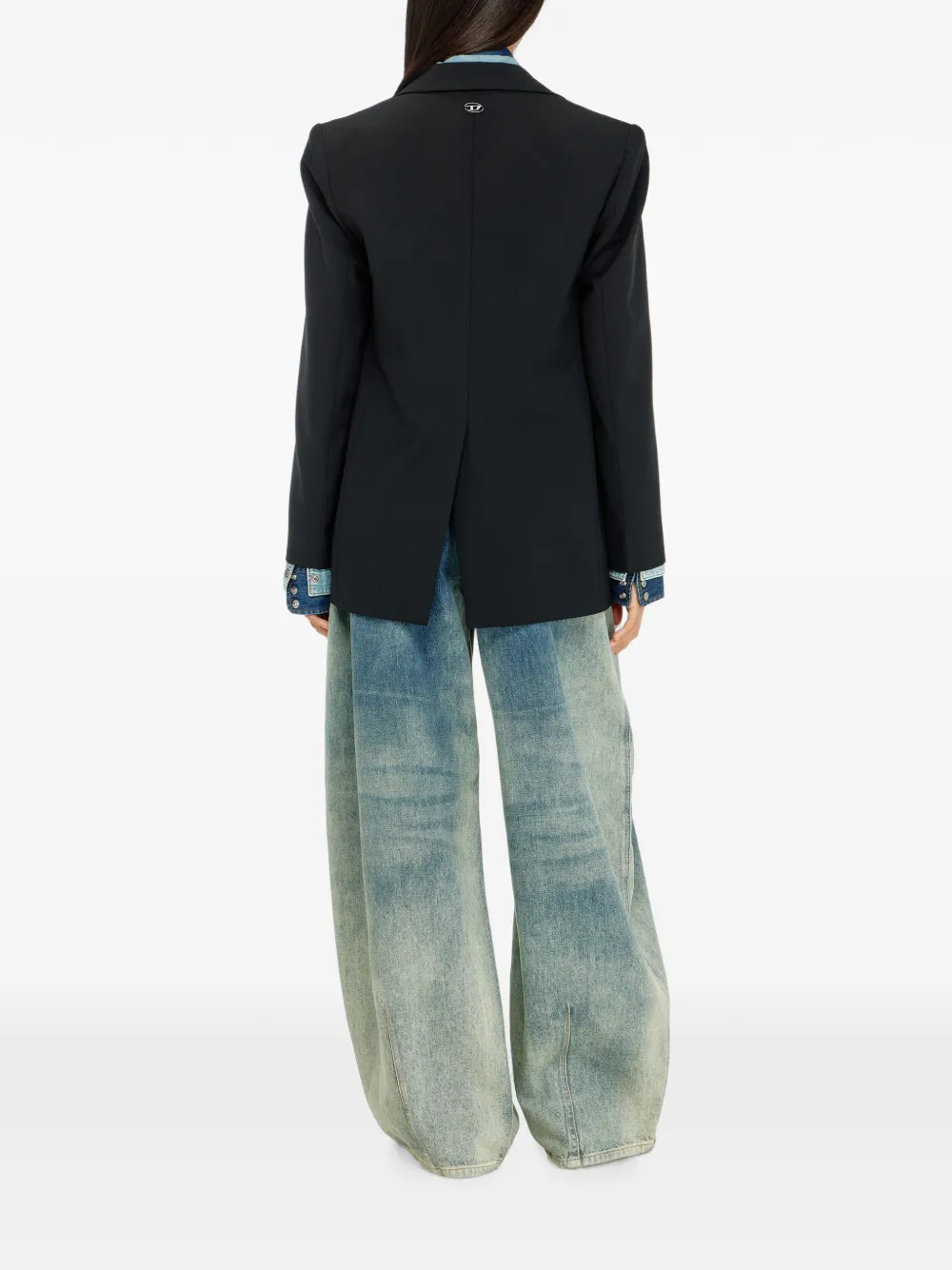 Diesel 1987 D-Khelz ruimvallende high-waist jeans Blauw