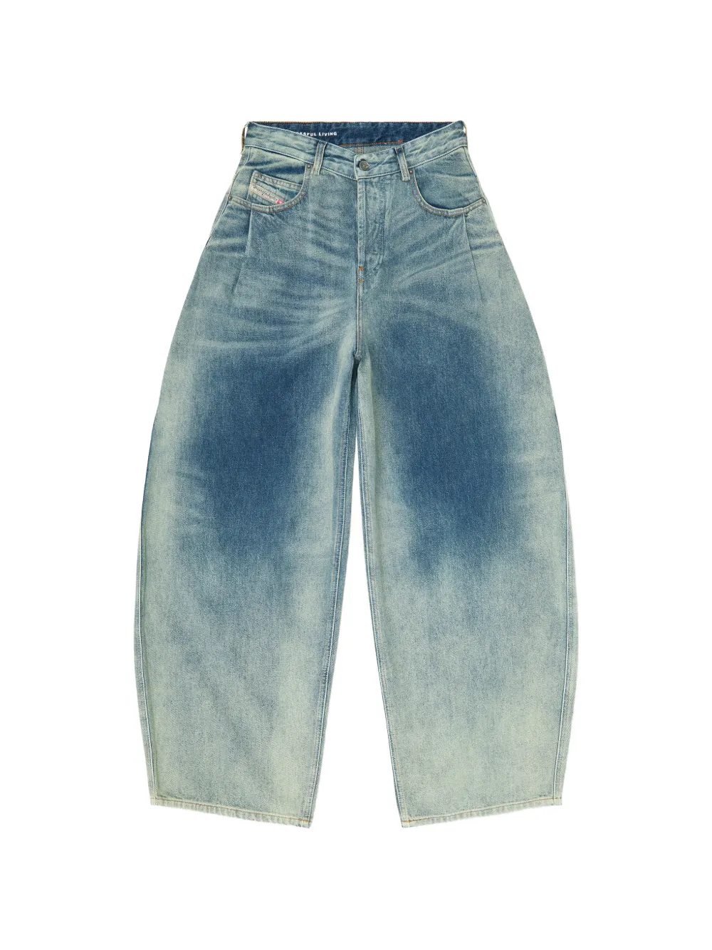 Diesel Jeans relaxed a vita alta 1987 D-Khelz - Blu