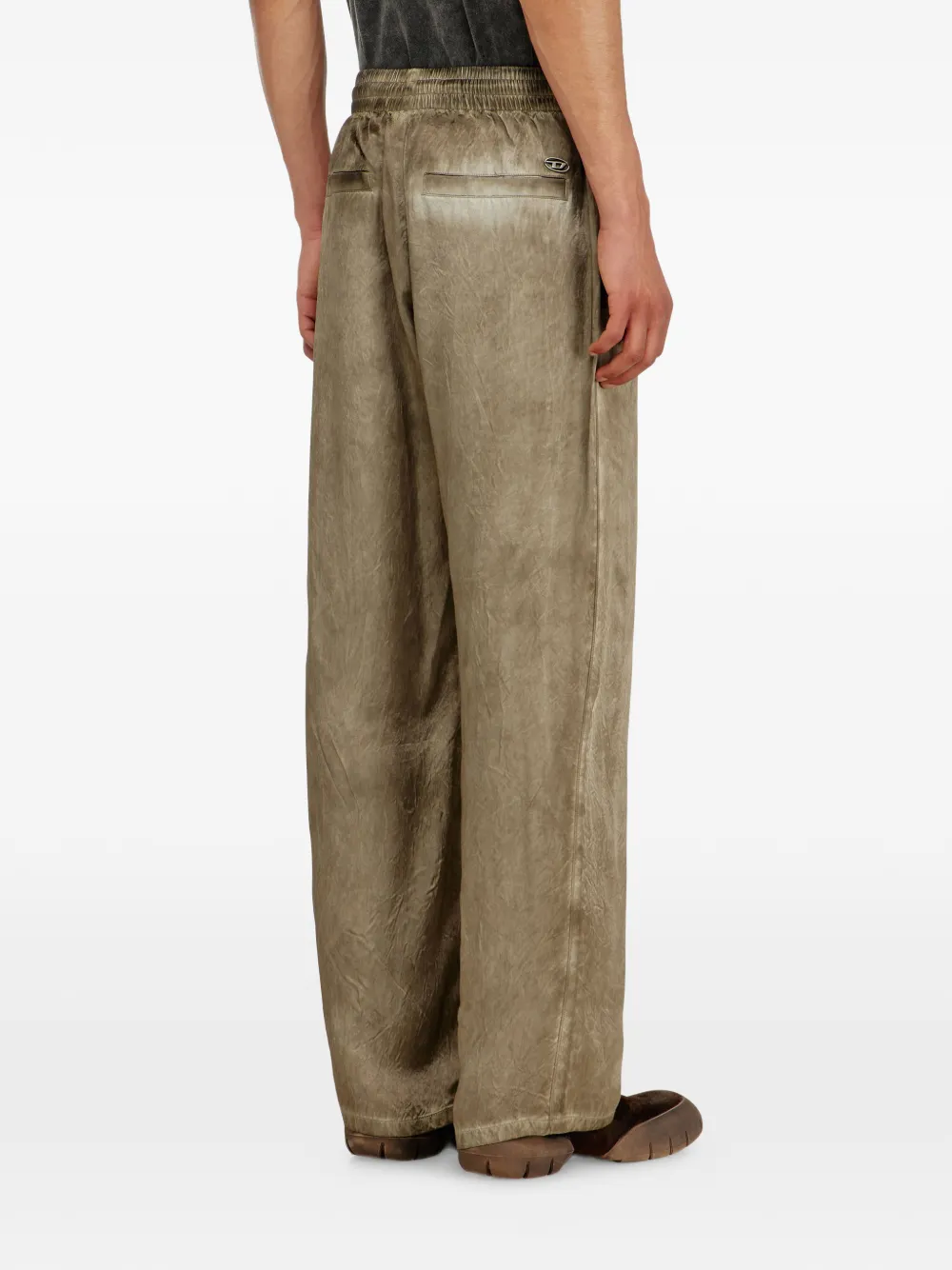 Diesel Broek met elastische tailleband Bruin