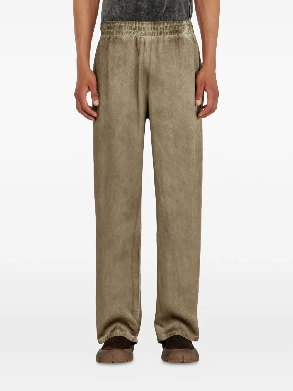 Diesel Broek met elastische tailleband Bruin