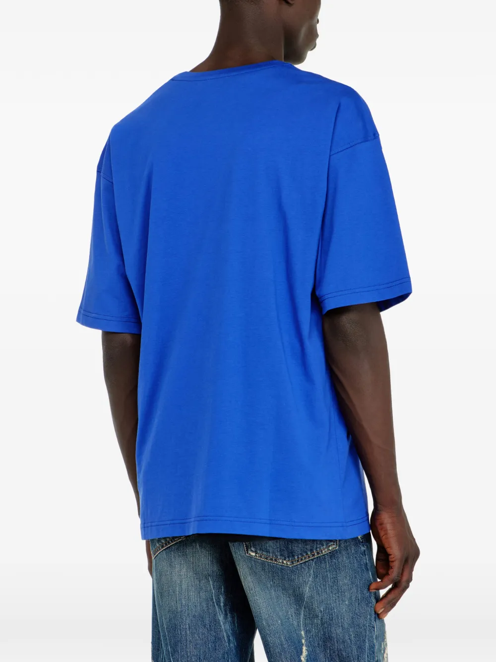 Diesel katoenen T-shirt met logo-print Blauw