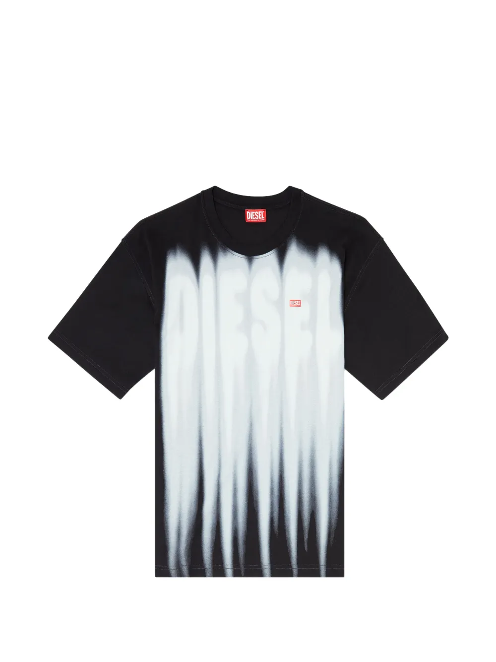 Diesel cotton T-shirt with bold logo print - Schwarz