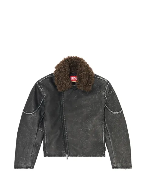 Diesel biker jacket with detachable collar