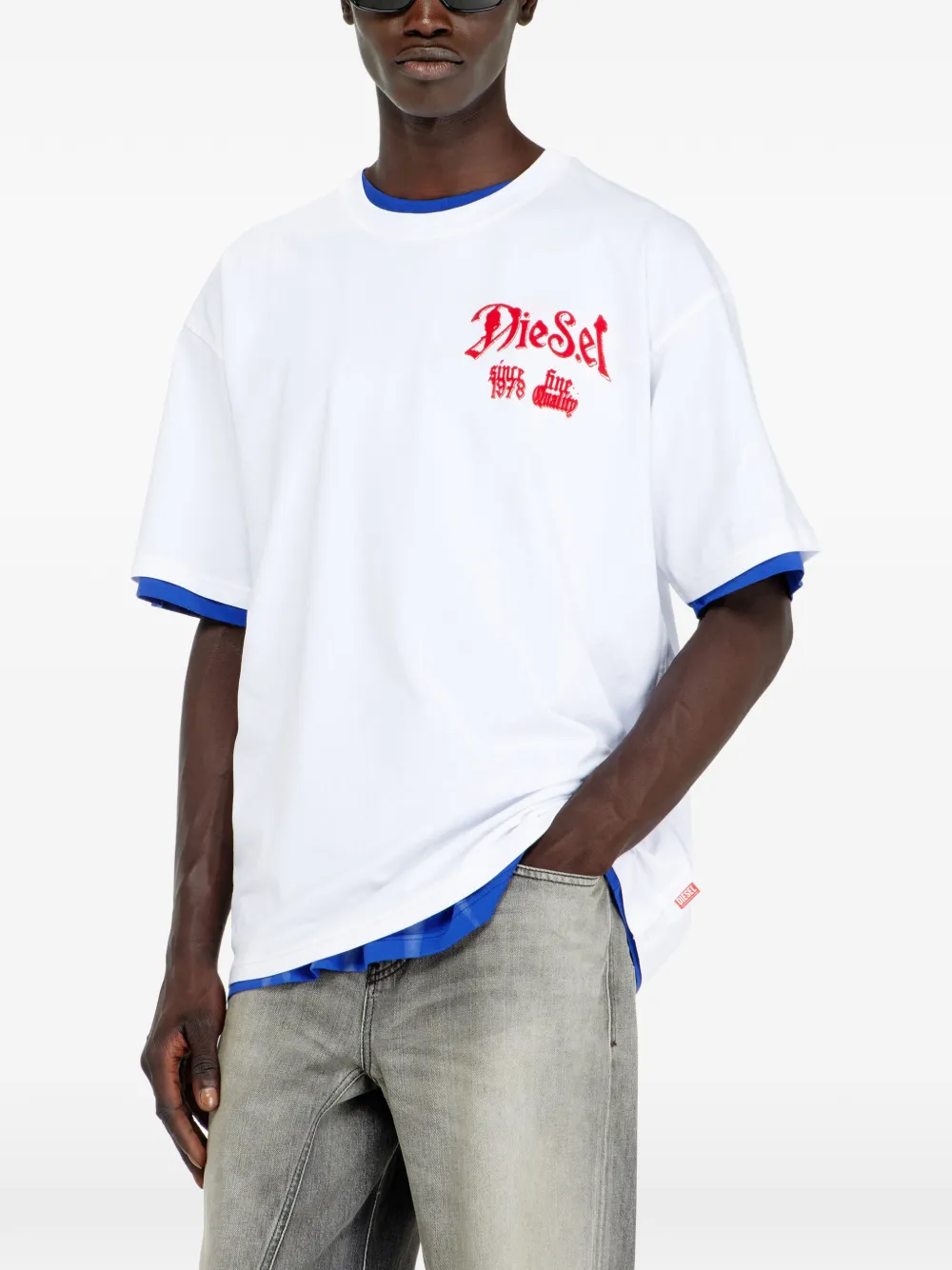 Diesel T-shirt met print Wit