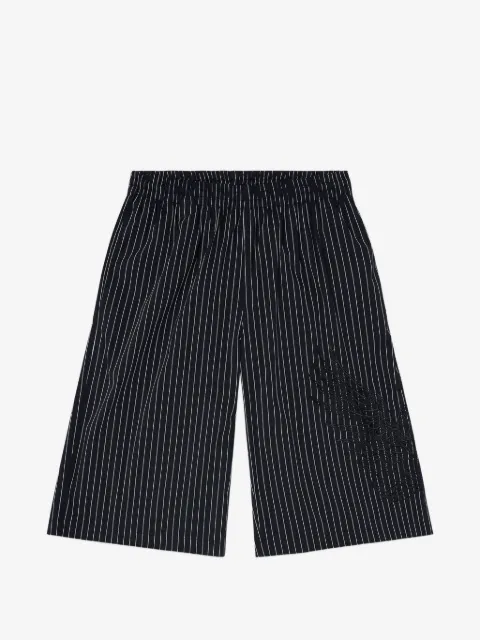 Diesel pinstriped Phoenix-embroidered shorts