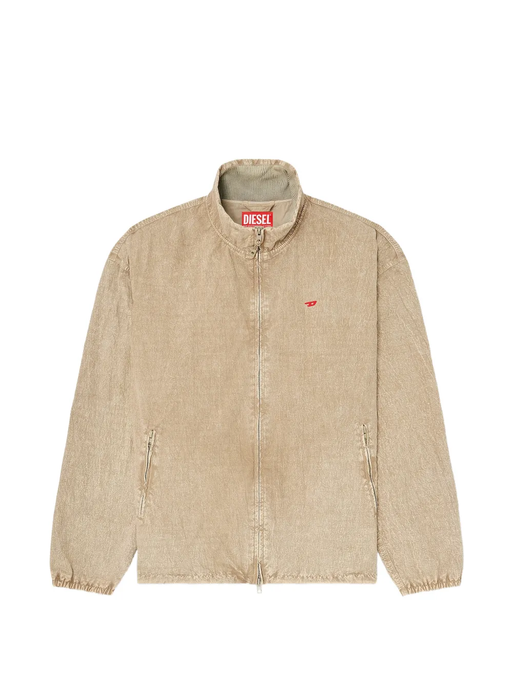 Diesel logo-detail zip-up jacket - Neutrals