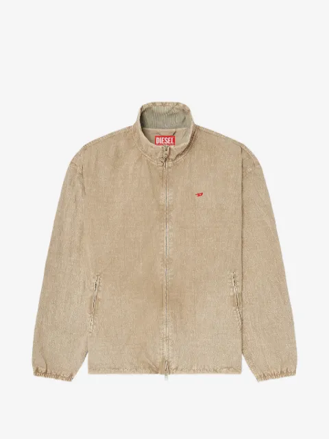 Diesel treated taslan jacket with treated finish