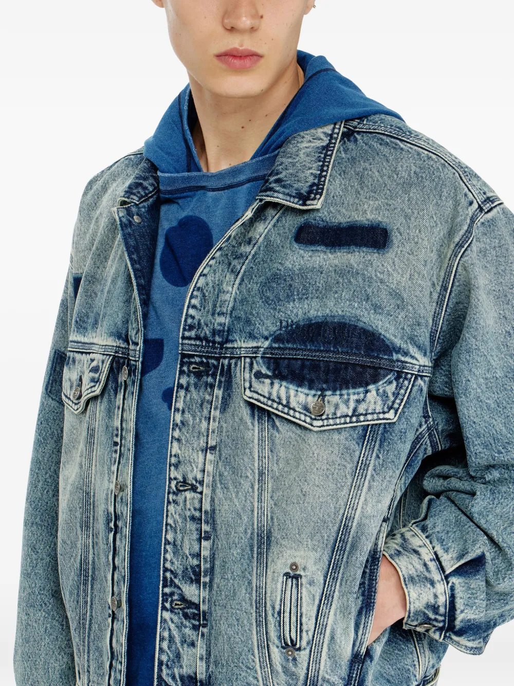 Diesel D-Denver-S2 denim jack Blauw