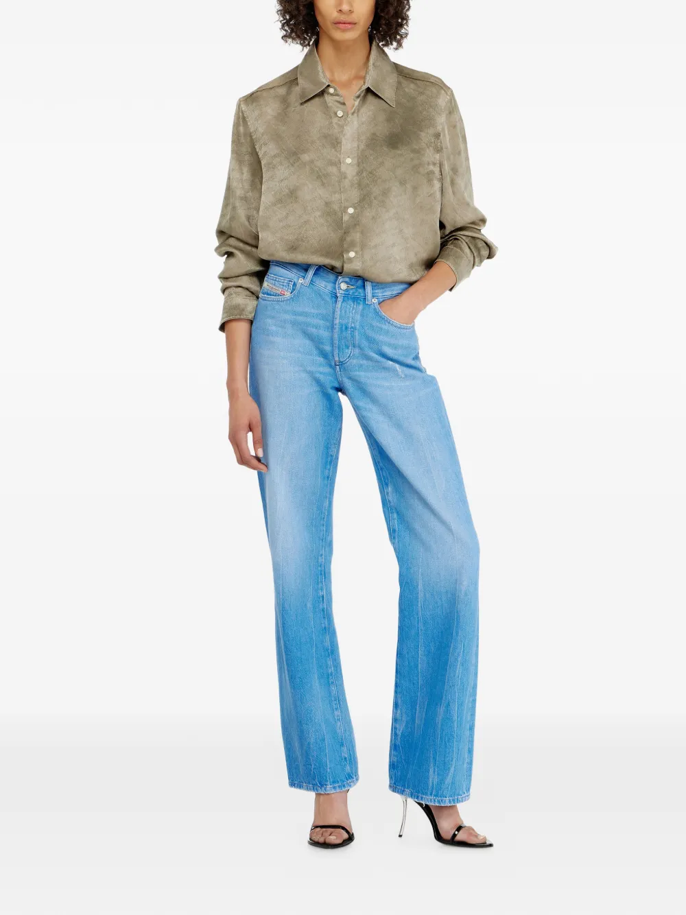 Diesel 1971 D-Sent straight jeans Blauw