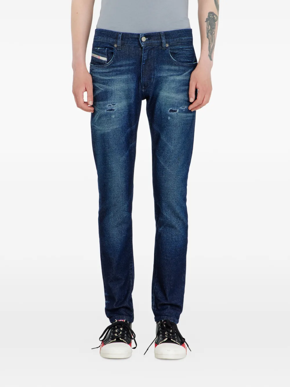 Diesel 2019 D-Strukt 0KBBU slim-fit jeans Blauw