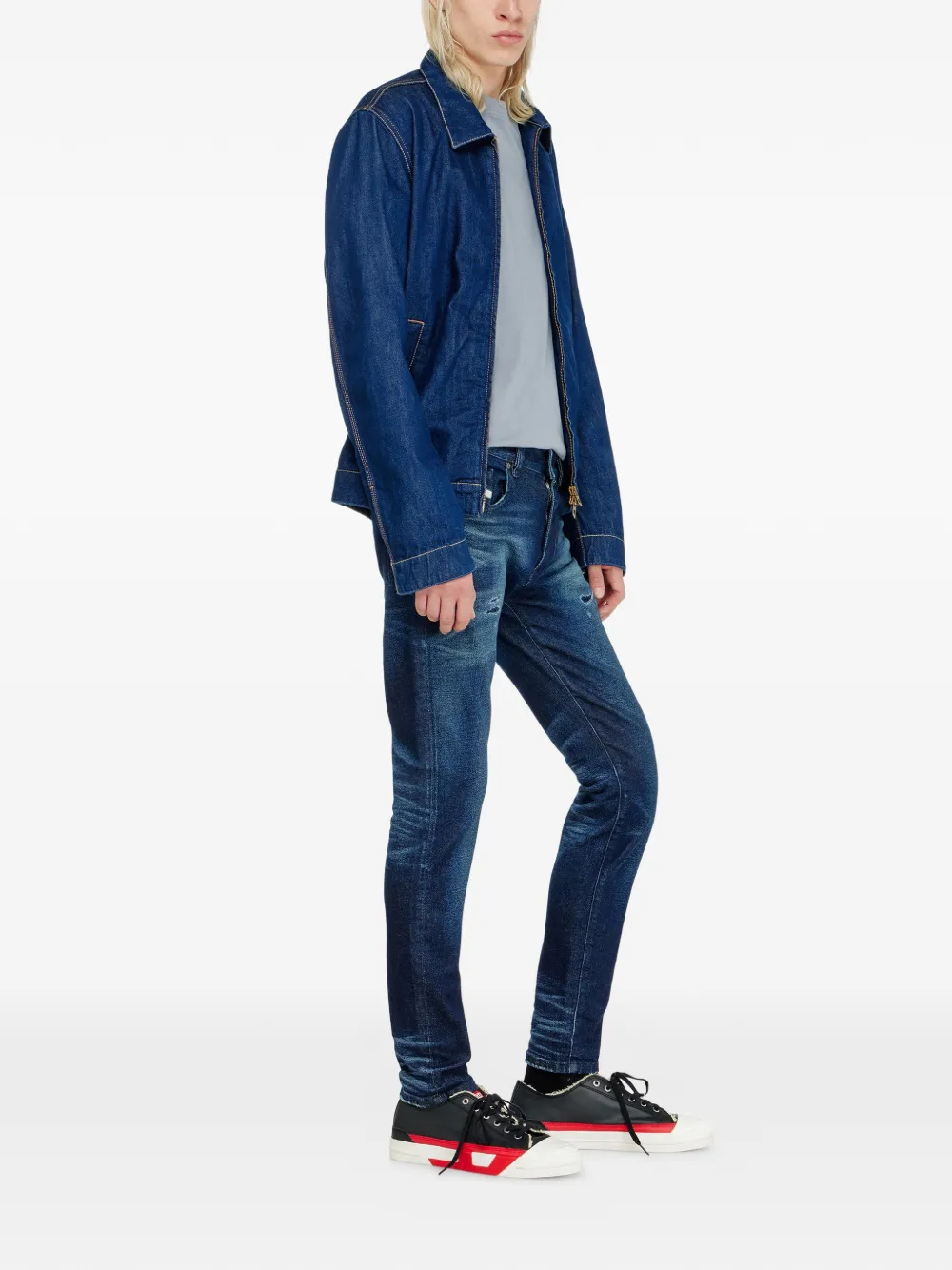 Diesel 2019 D-Strukt 0KBBU slim-fit jeans Blauw
