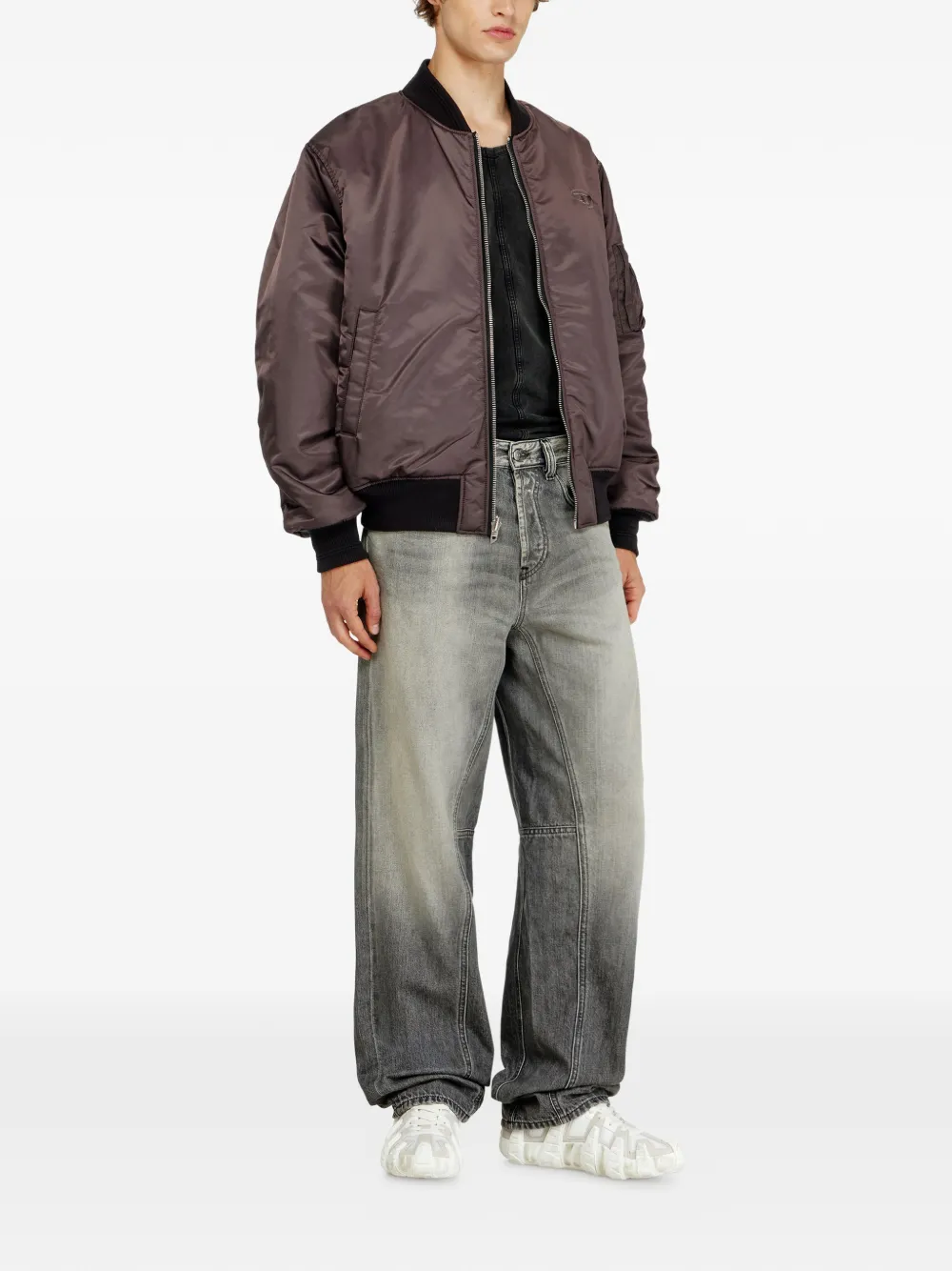 Diesel 2001 D-Macro ruimvallende denim jeans Grijs