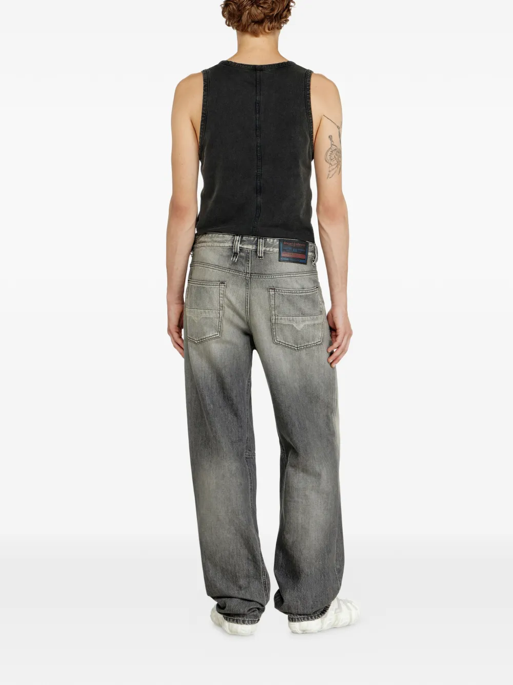 Diesel 2001 D-Macro ruimvallende denim jeans Grijs