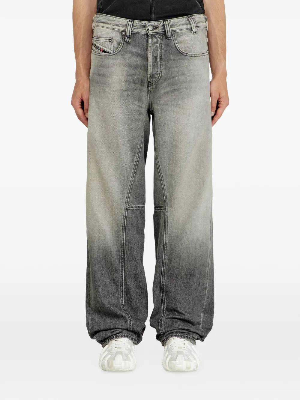 Diesel 2001 D-Macro ruimvallende denim jeans Grijs