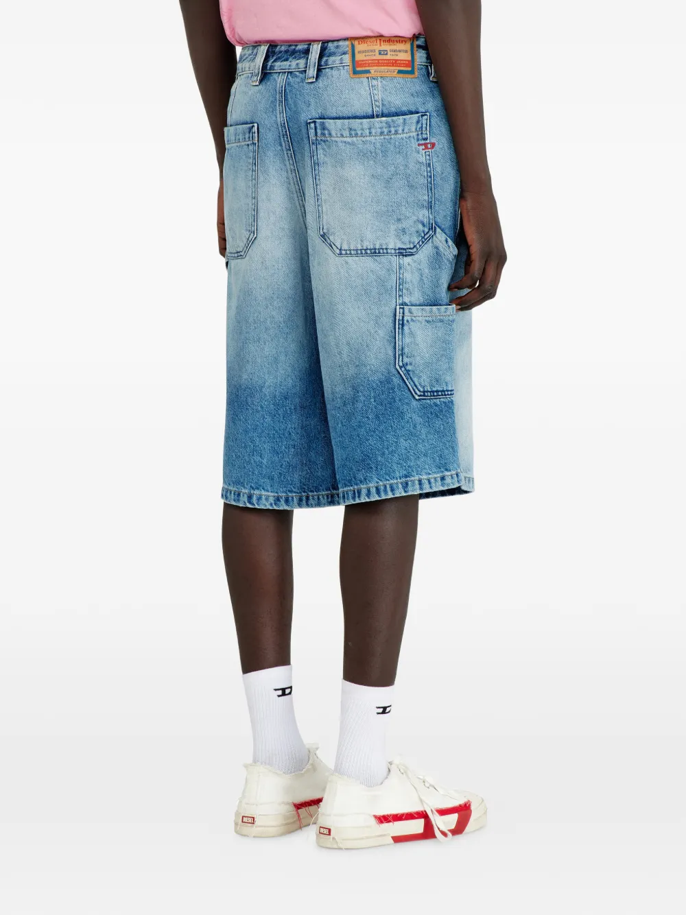 Diesel Gerafelde cargo shorts Blauw