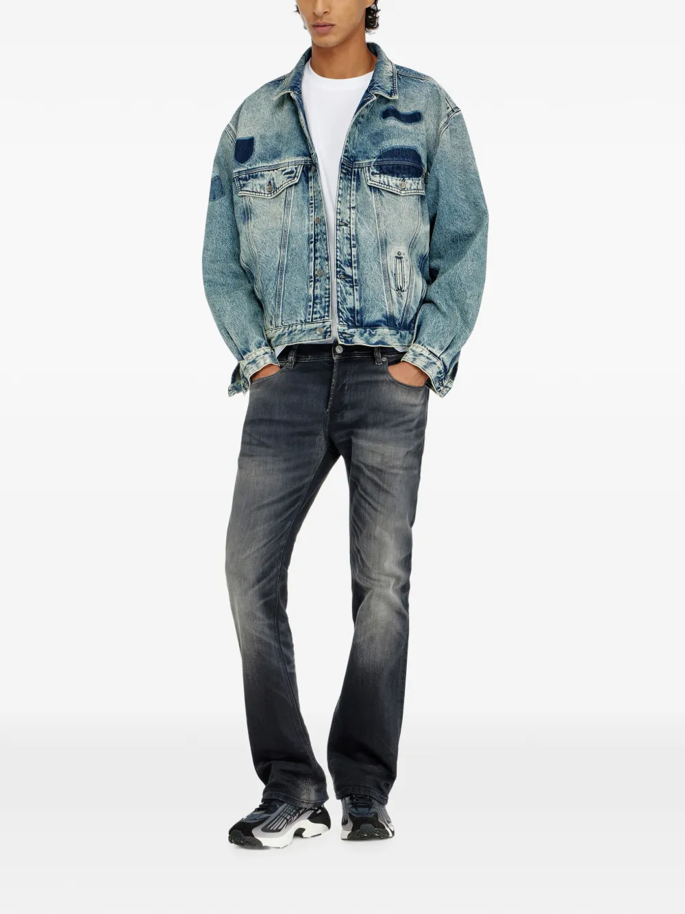 Diesel 2007 Zatiny low-waist bootcut jeans Grijs