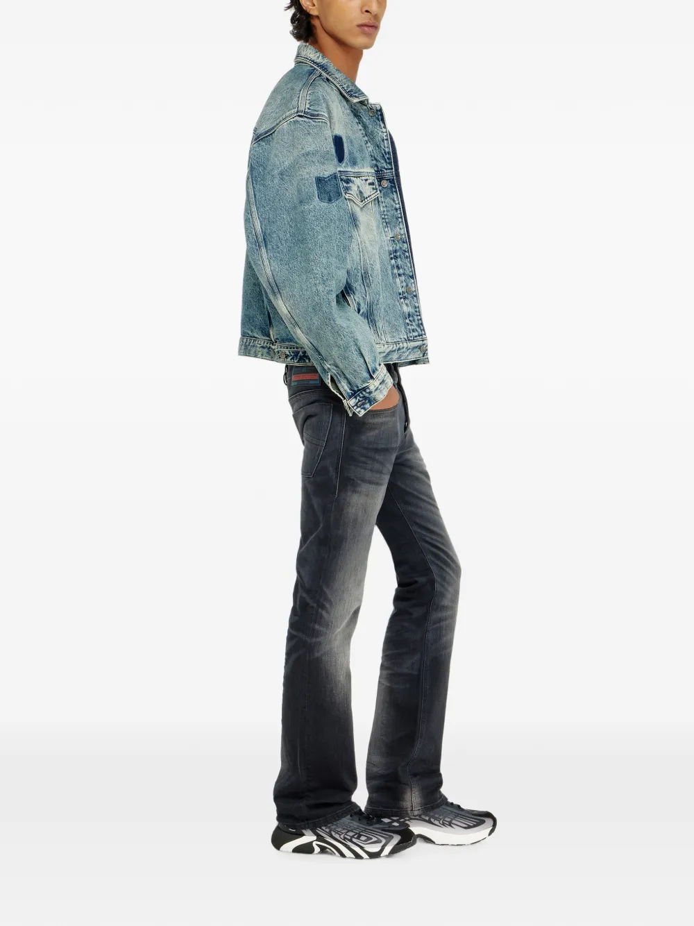 Diesel 2007 Zatiny low-waist bootcut jeans Grijs