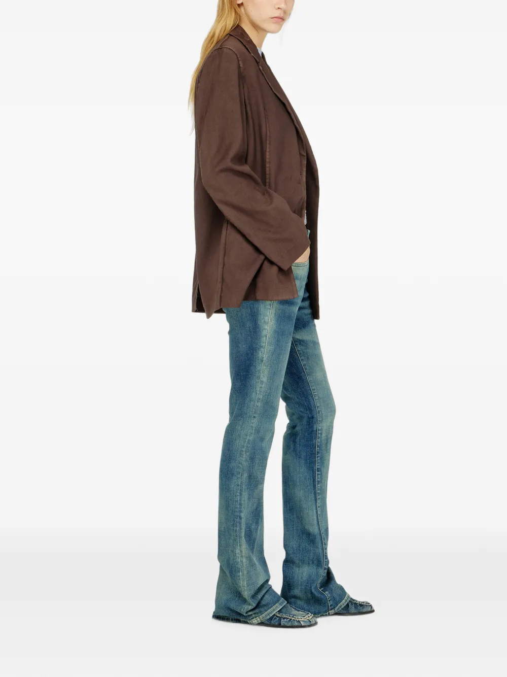 Diesel 1969 D-Ebbey bootcut low-waist jeans Blauw