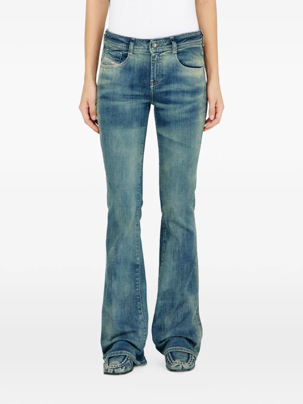 Diesel 1969 D-Ebbey bootcut low-waist jeans Blauw