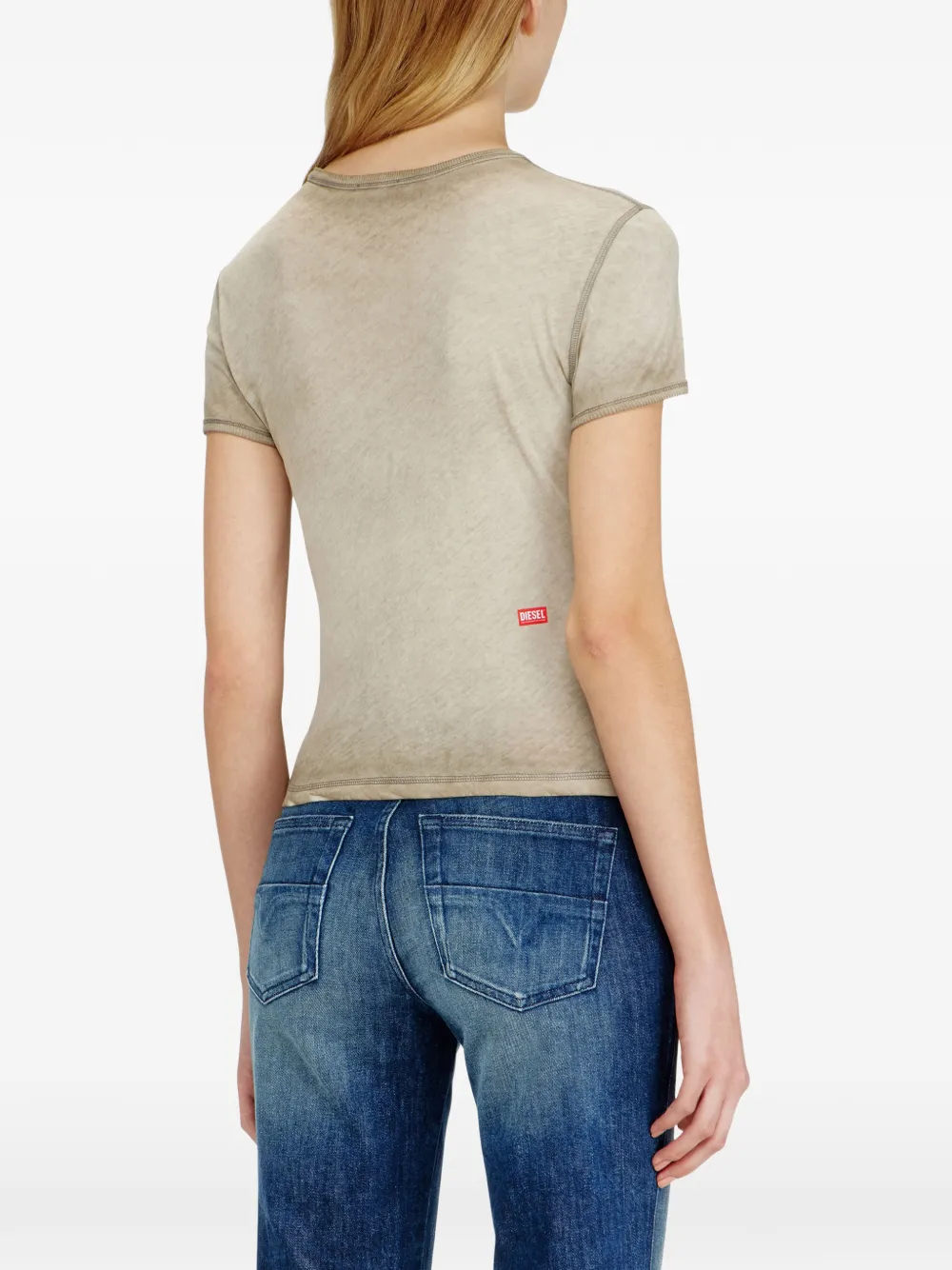 Diesel T-shirt met print Beige
