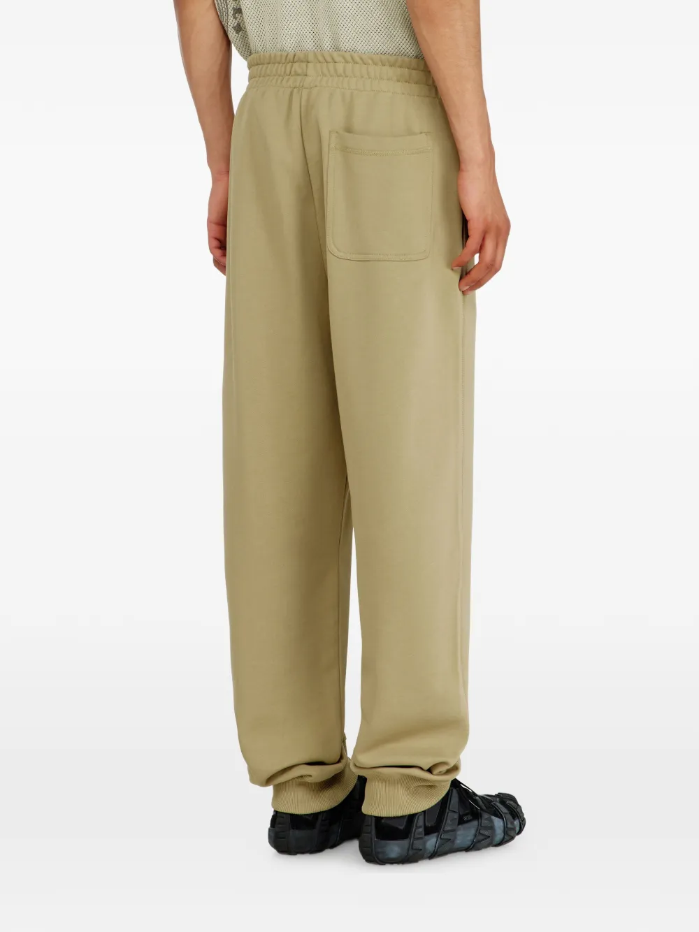 Diesel katoenen broek met metallic Oval D Beige