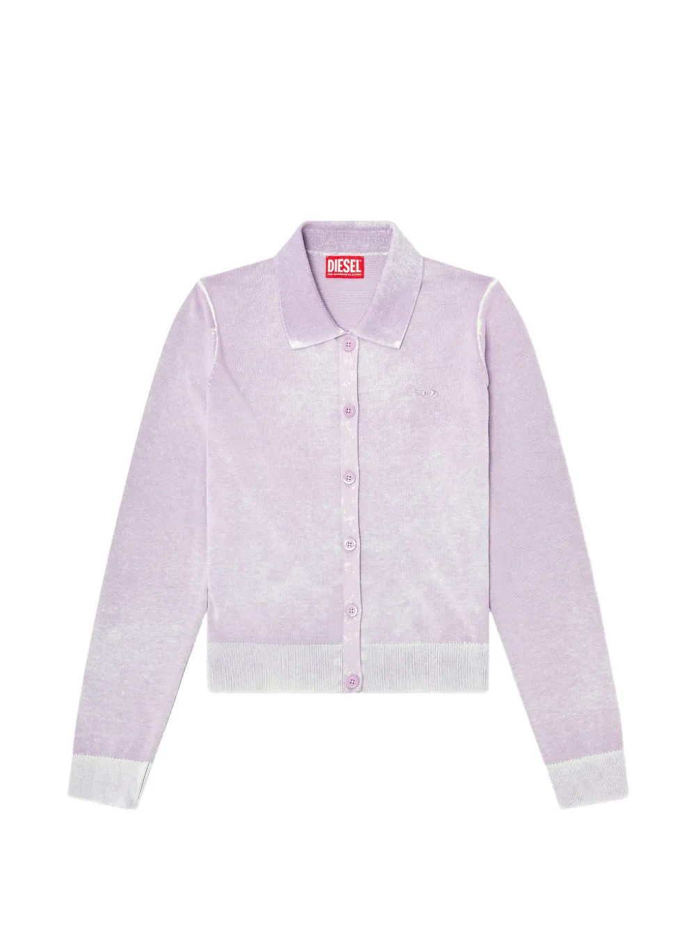 Diesel M-Loren Cardigan mit Logo - Violett