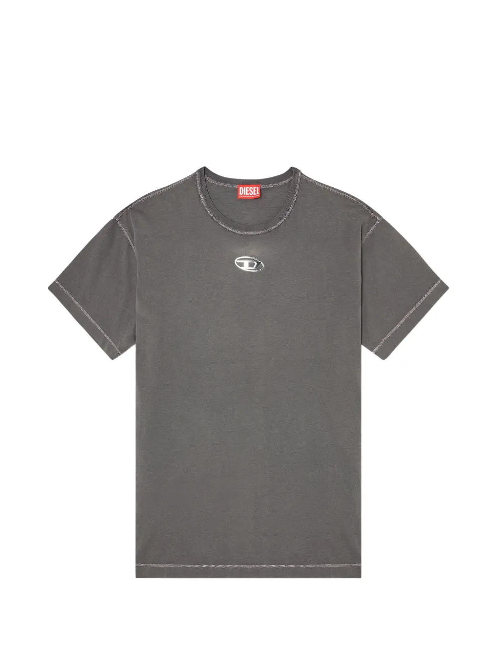 Diesel Oval-D cotton T-shirt - Grau