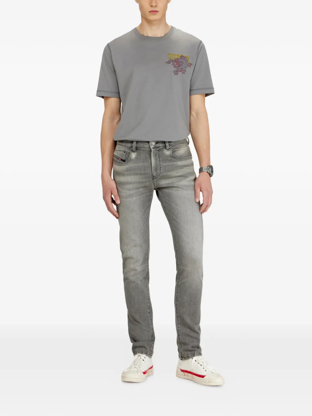 Diesel Slim-fit jeans Grijs
