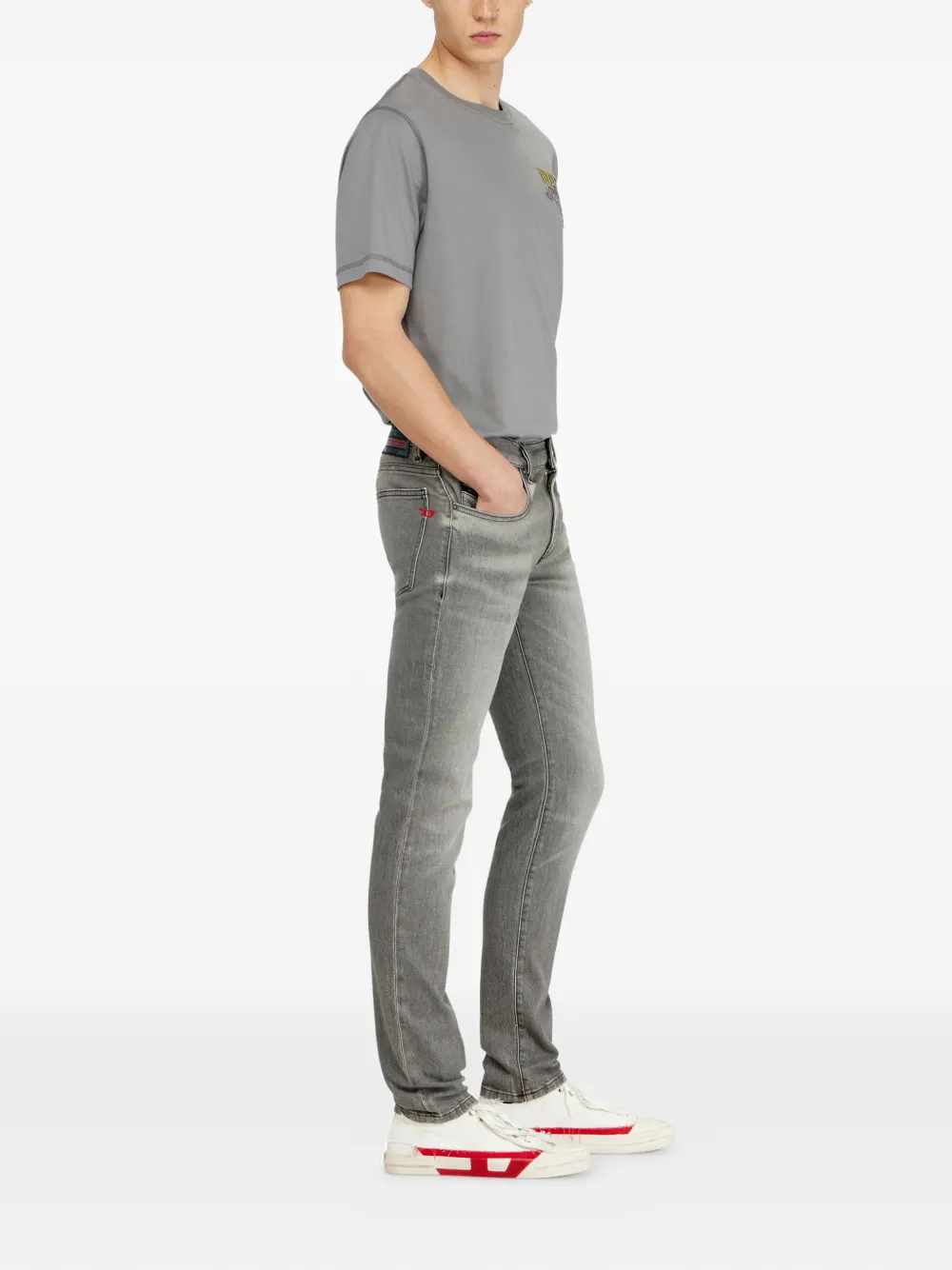 Diesel Slim-fit jeans Grijs