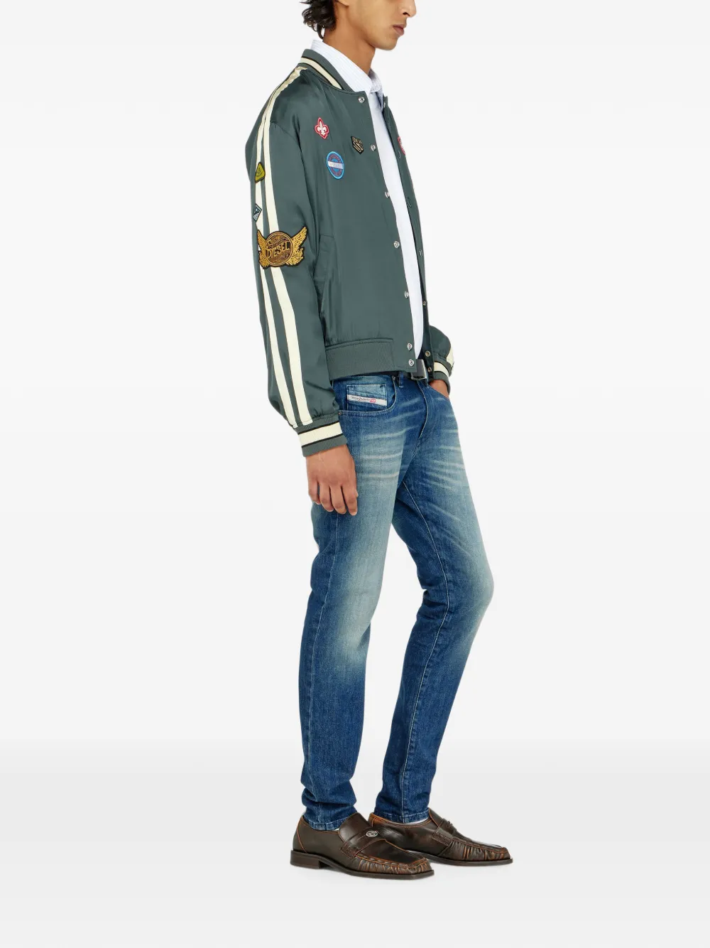 Diesel 2019 D-Strukt slim-fit jeans met standaard taille Blauw