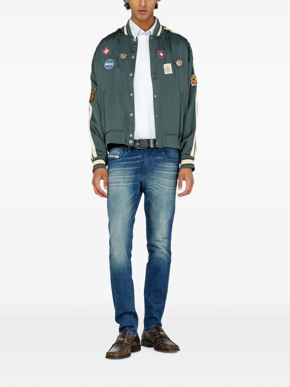 Diesel 2019 D-Strukt slim-fit jeans met standaard taille Blauw