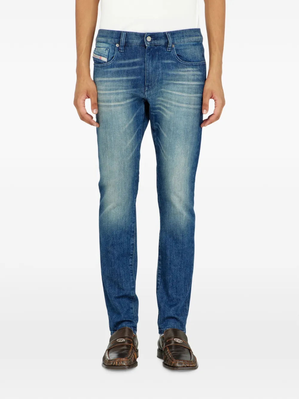 Diesel 2019 D-Strukt slim-fit jeans met standaard taille Blauw