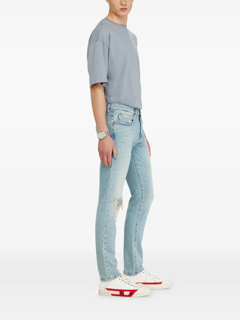 Diesel Slim-fit jeans Blauw