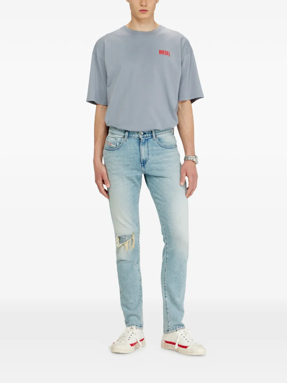 Diesel Slim-fit jeans Blauw