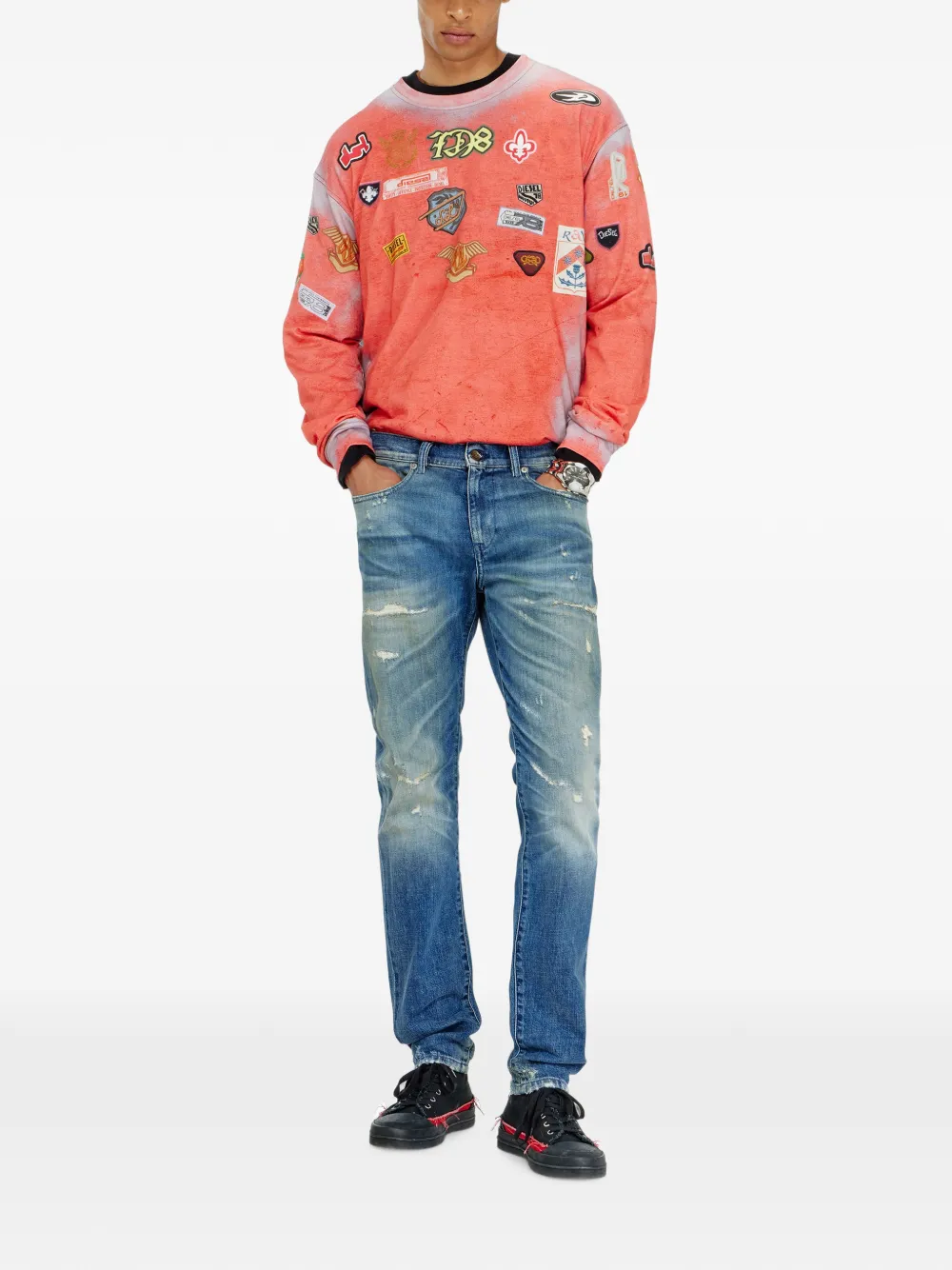 Diesel 2019 D-Strukt slim-fit jeans Blauw