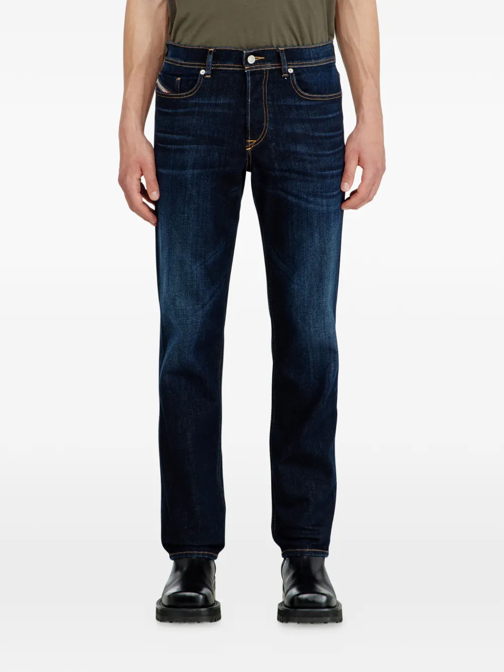 Diesel Jeans met toelopende pijpen Blauw
