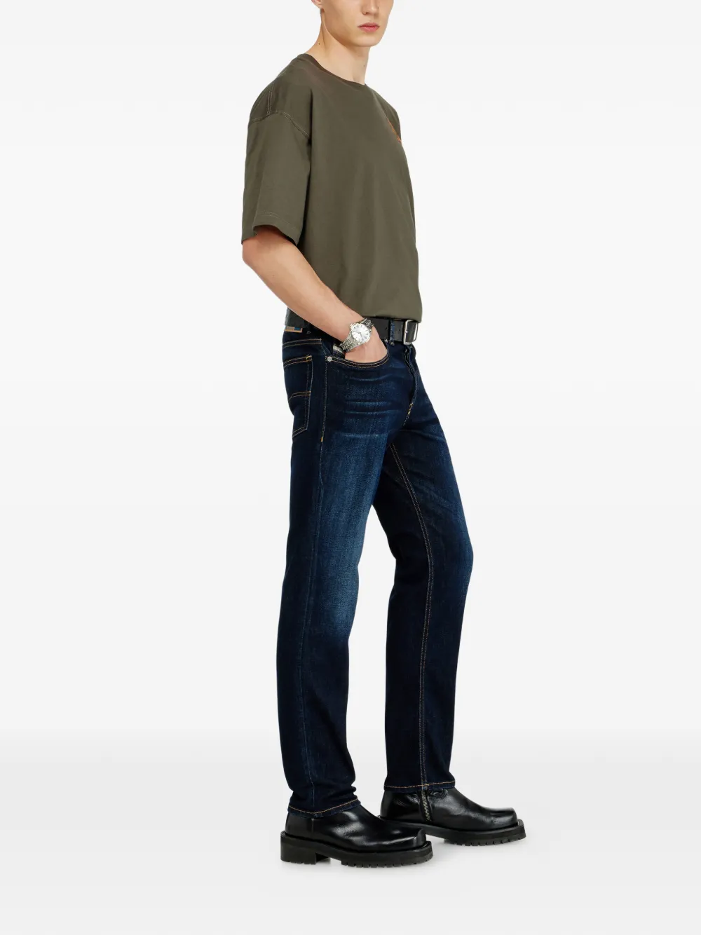 Diesel Jeans met toelopende pijpen Blauw