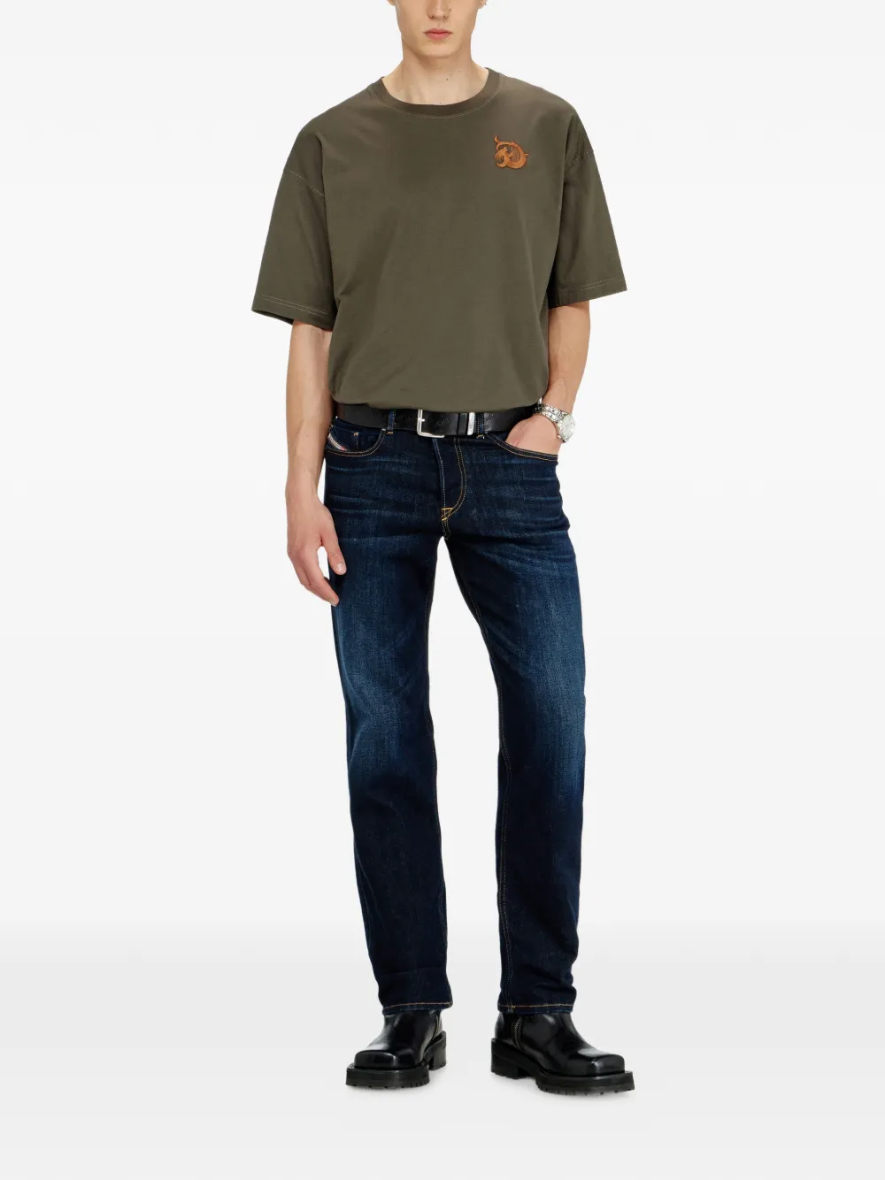 Diesel Jeans met toelopende pijpen Blauw