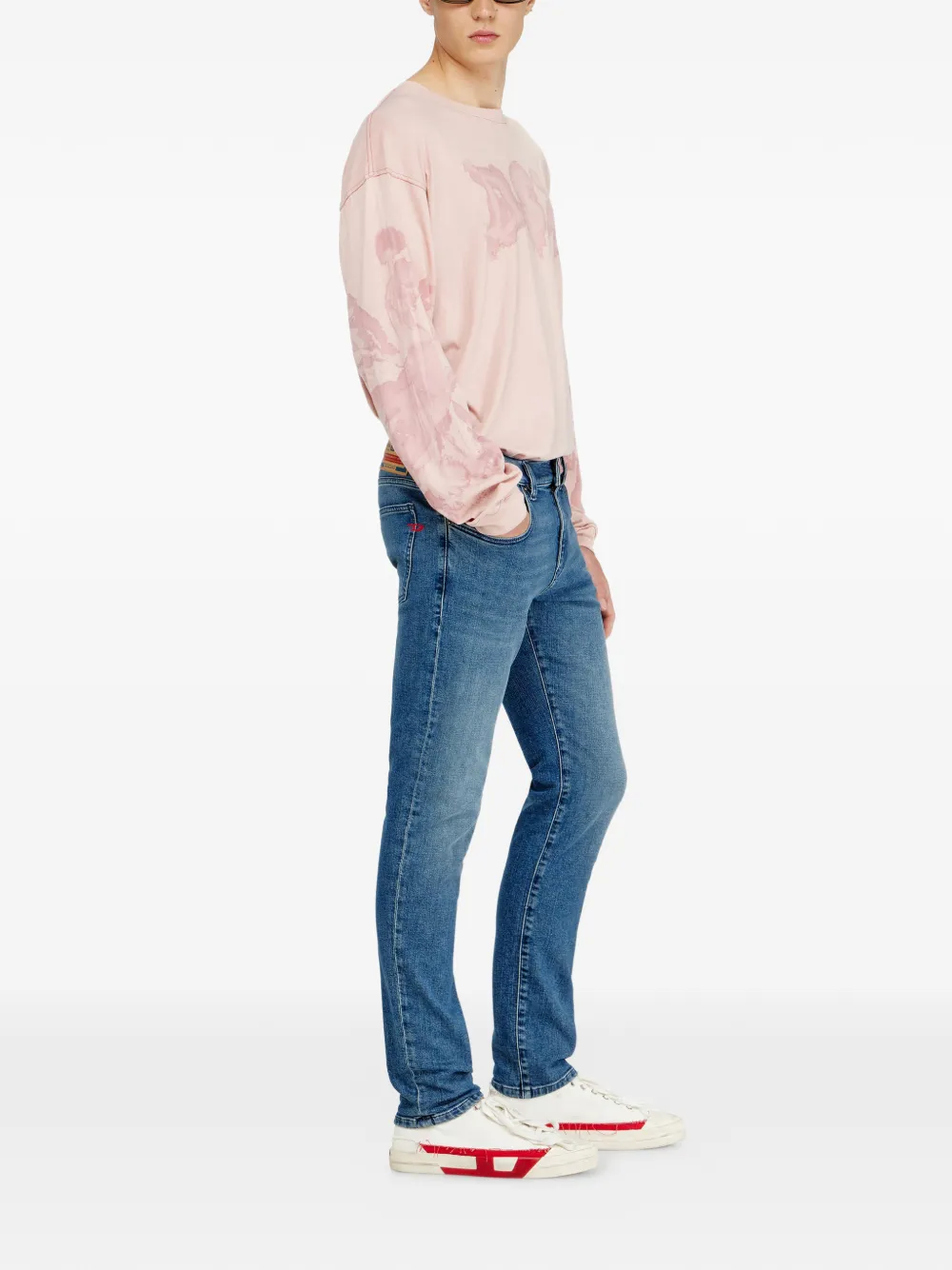 Diesel Slim-fit jeans Blauw