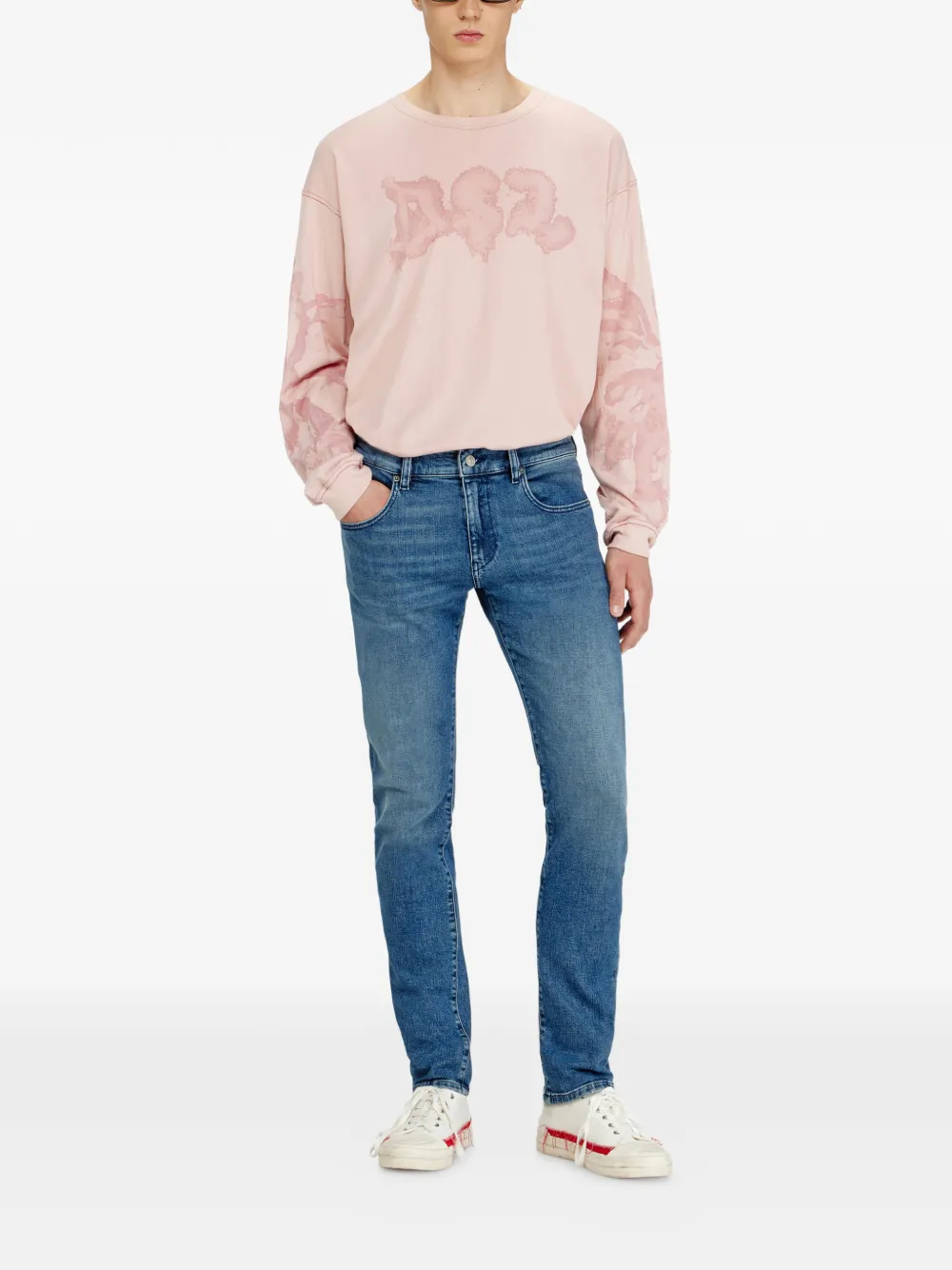 Diesel Slim-fit jeans Blauw