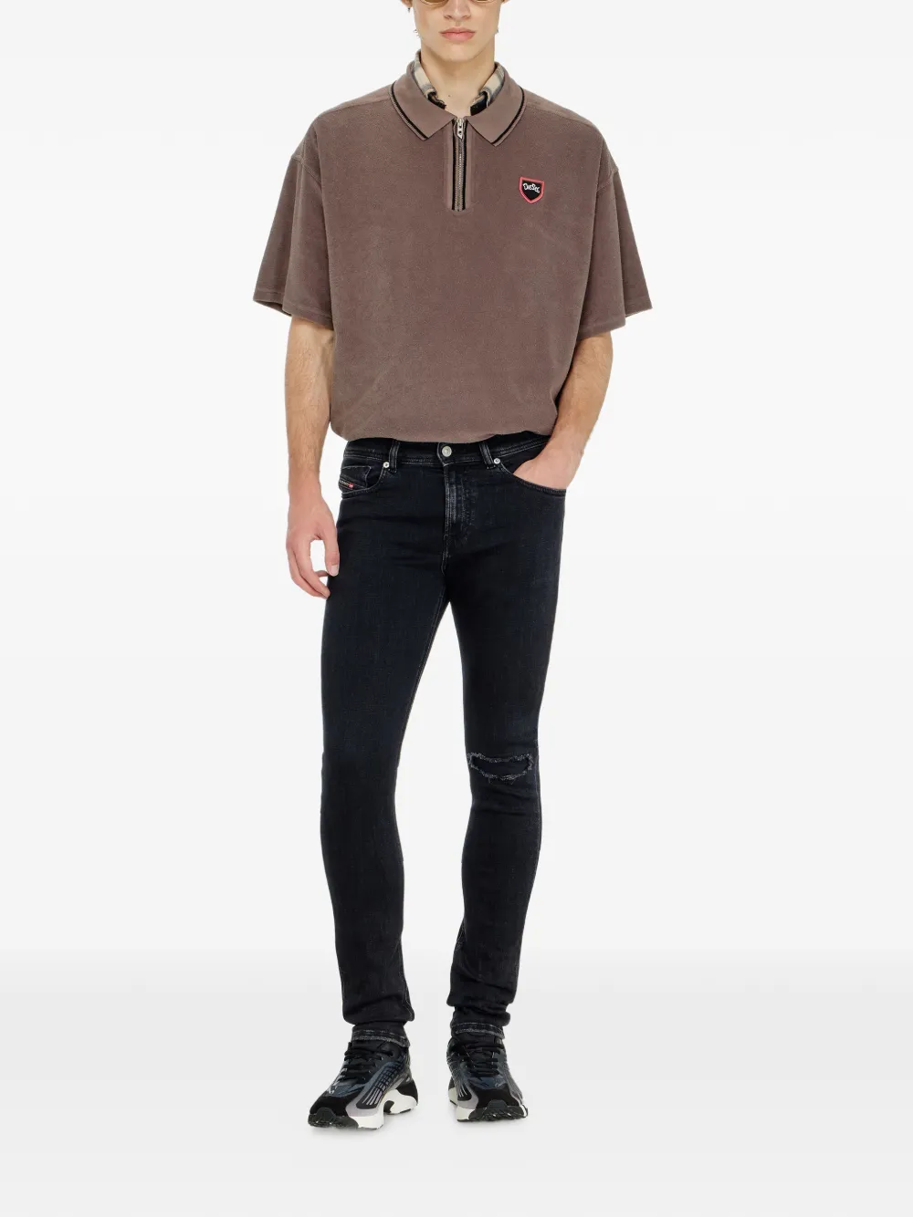  Diesel Skinny Jeans Low Waist 1979 Sleenker - Noir 