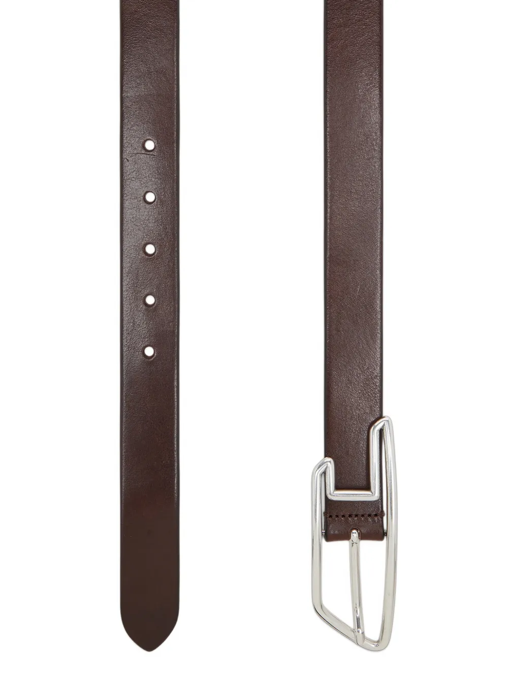 Diesel Leren riem van 3 cm met D-logo gesp Bruin