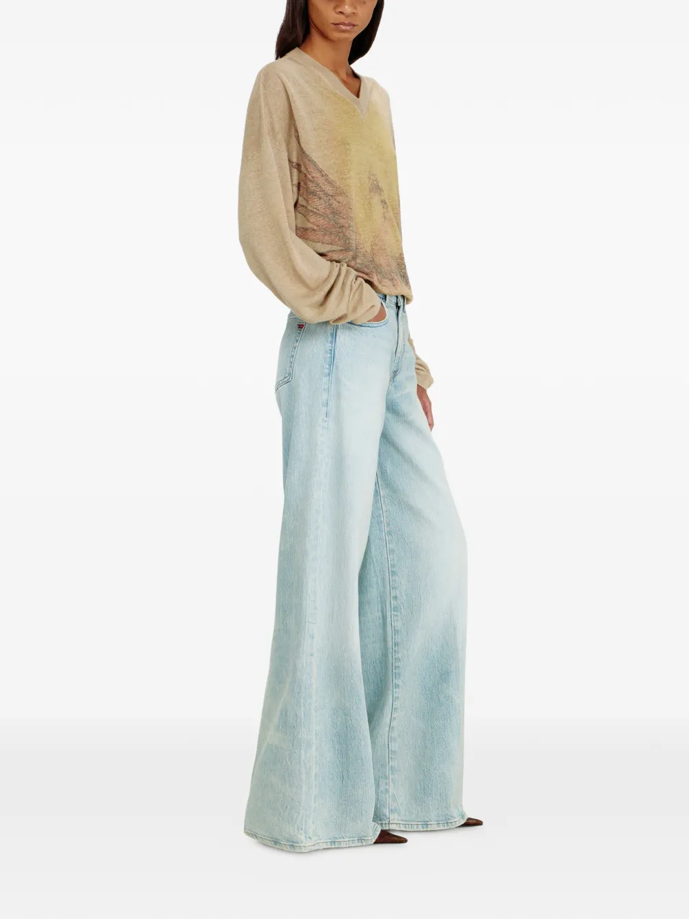 Diesel Flared jeans regular-waist 1978 D-Akemi Blauw